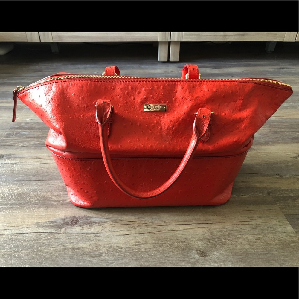 KATE SPADE SATCHEL OSTRICH BLAINE PORTOLA BAG